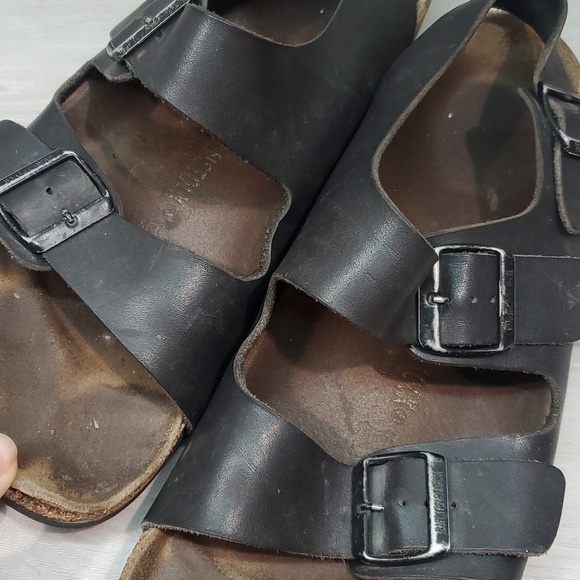 Birkenstock Mens Milano Ankle Leather Strap Sandals flats shoes sz 44/11